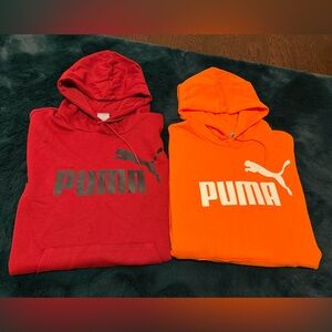 🚨DEAL🚨Puma Red and Orange Logo short sleeve Hoodies